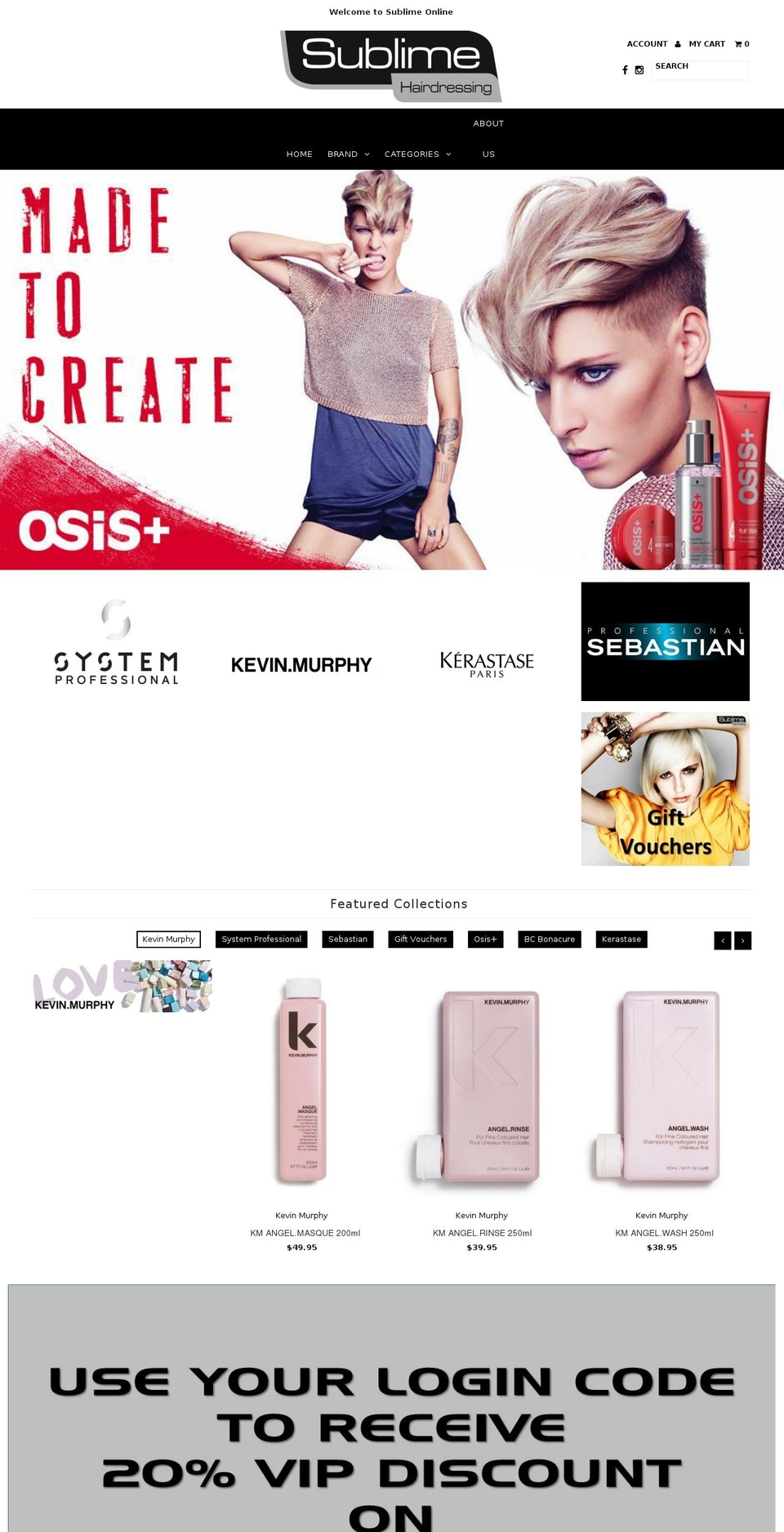 sublimeonline.com.au shopify website screenshot