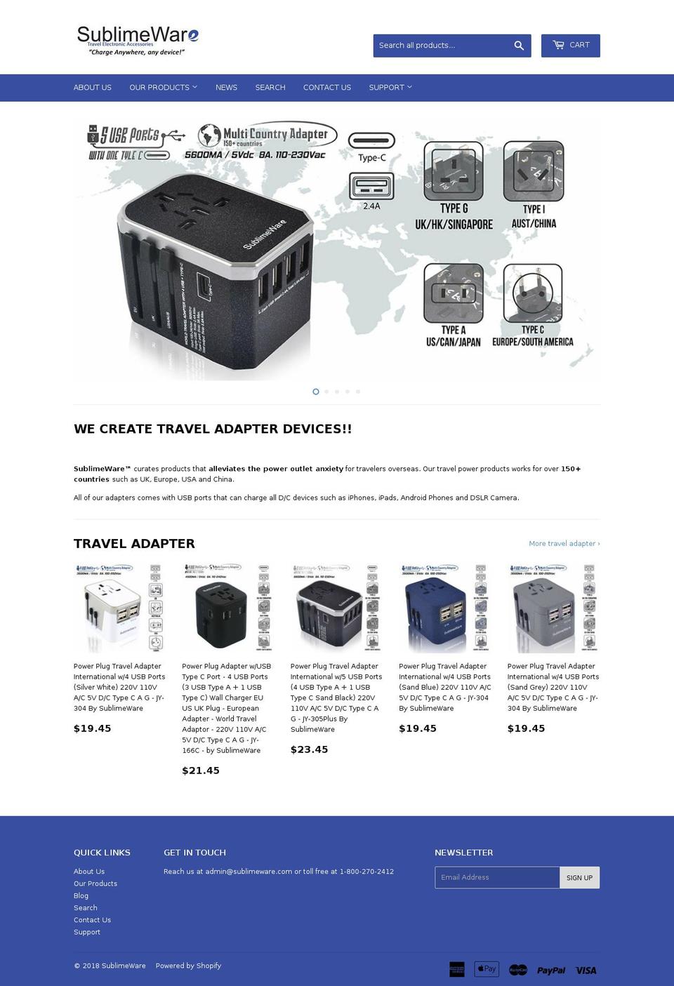 sublimeware.com shopify website screenshot