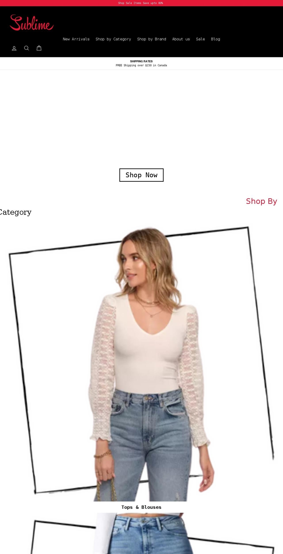 sublimeyyc.com shopify website screenshot