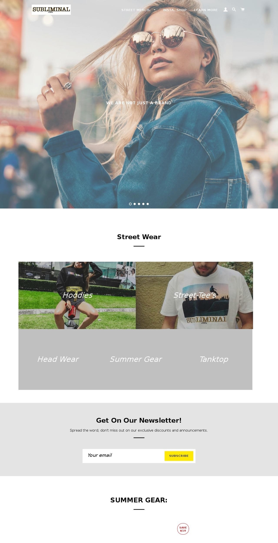Street Fashion Shopify theme site example subliminalattire.com