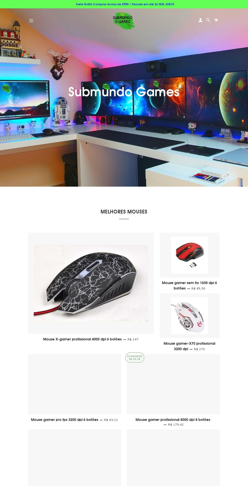 submundogames.com — Shopify storefront screenshot