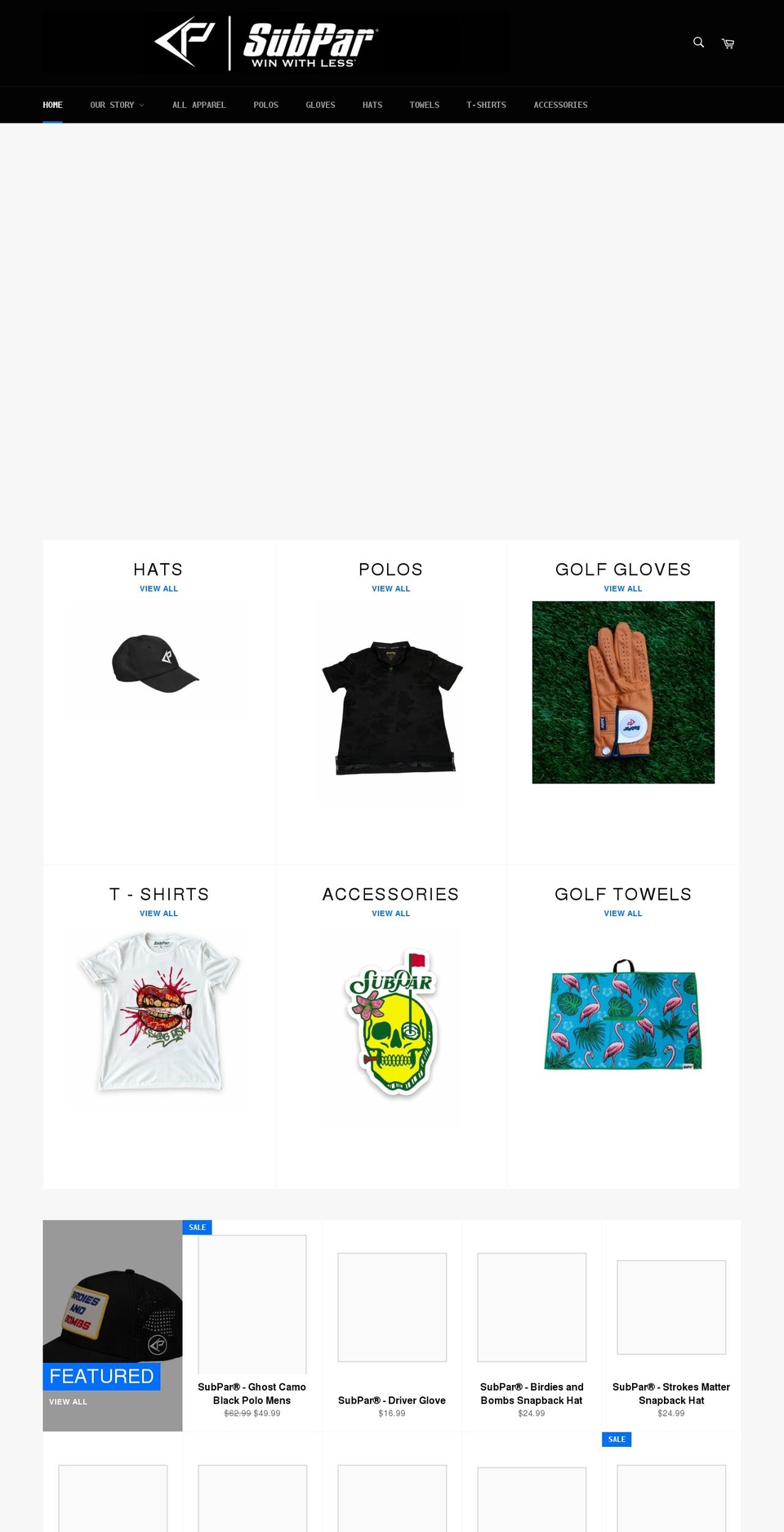 subpar.com shopify website screenshot