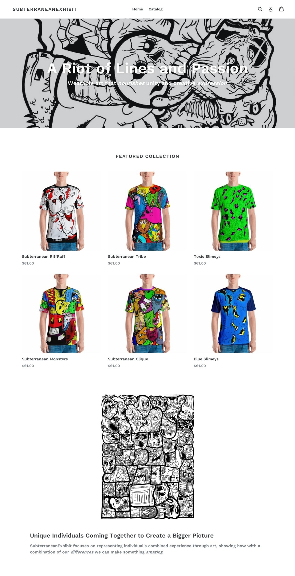 subterraneanexhibit.com — Shopify storefront screenshot