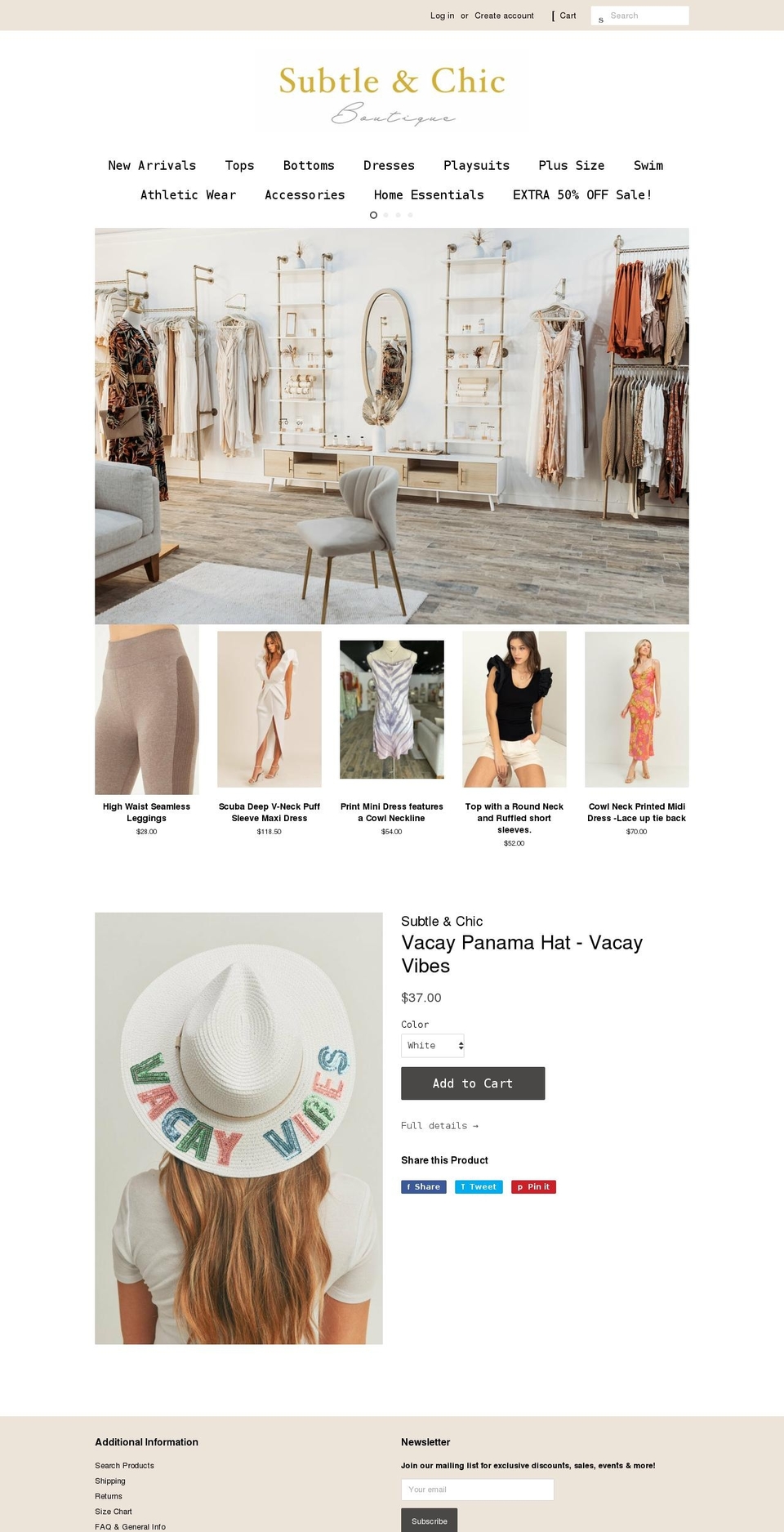 subtleandchicboutique.com — Shopify storefront screenshot