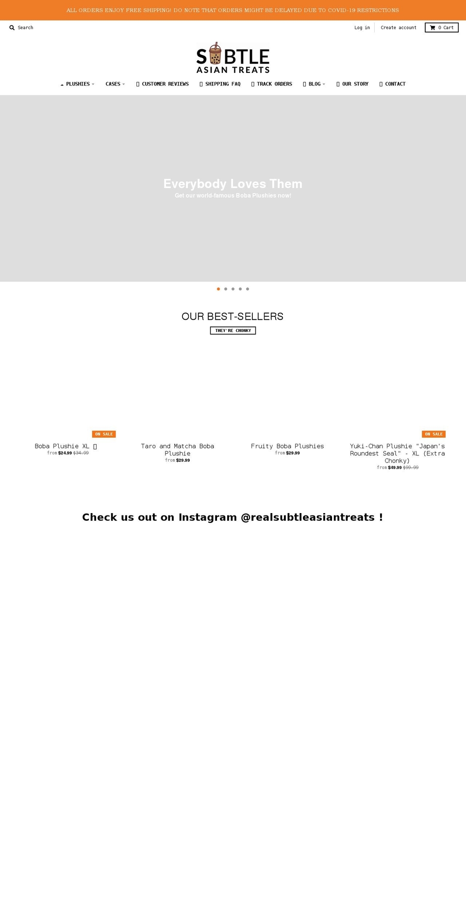 subtleasiantreats.com shopify website screenshot