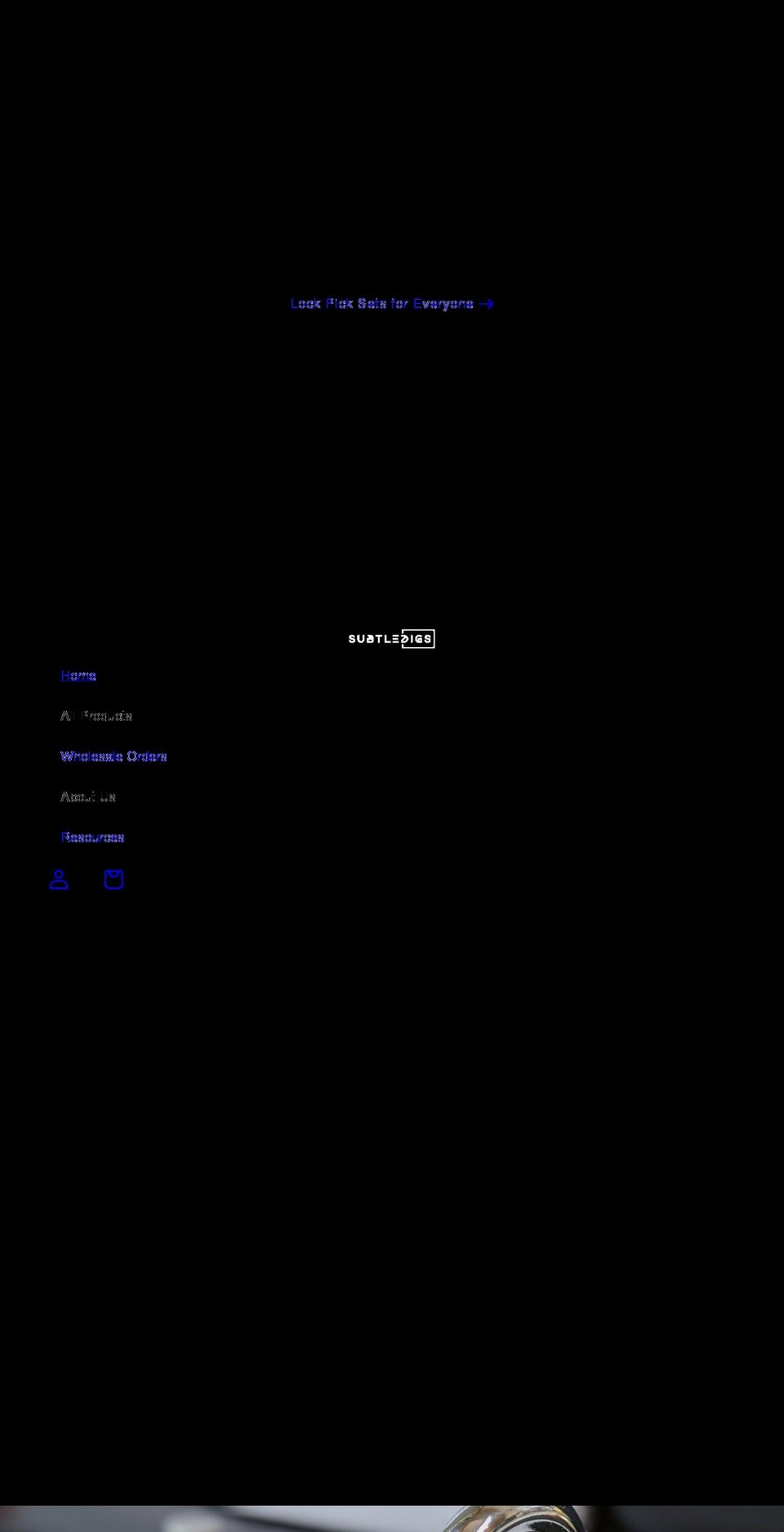subtledigs.com shopify website screenshot