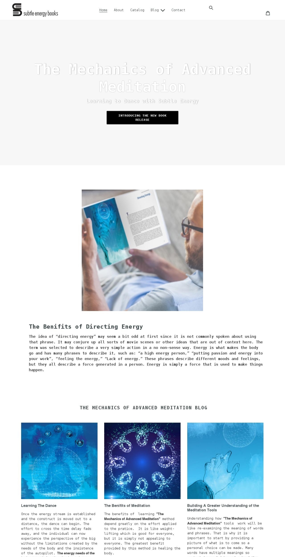 subtleenergybooks.com shopify website screenshot