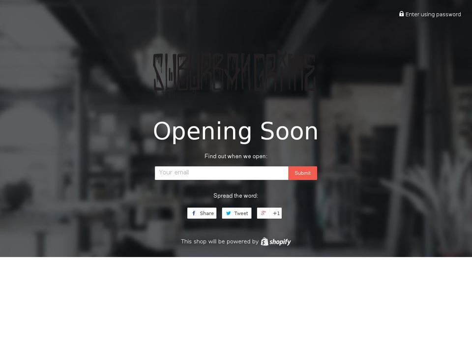 suburbangrime.com shopify website screenshot