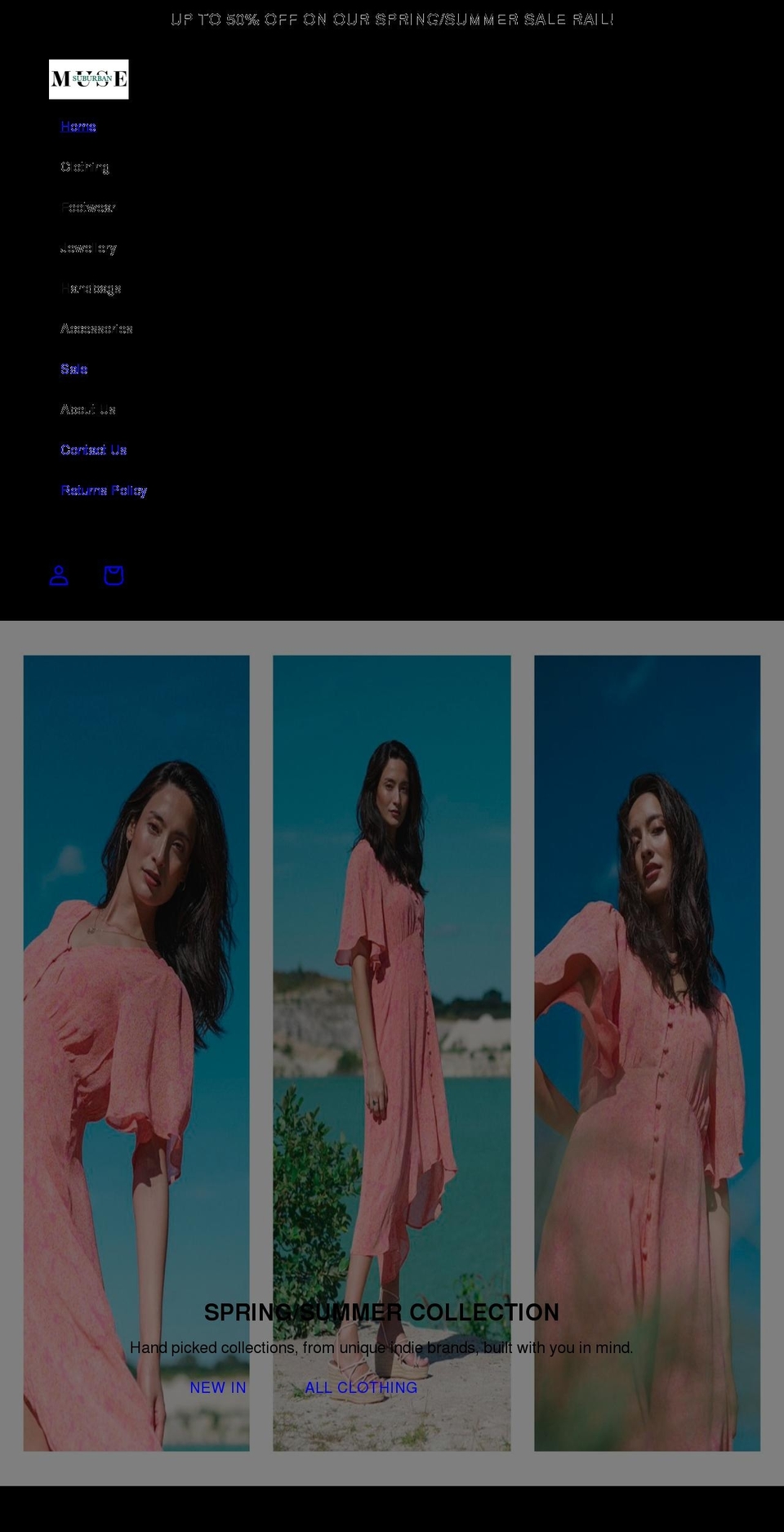 suburbanmuse.co.uk shopify website screenshot