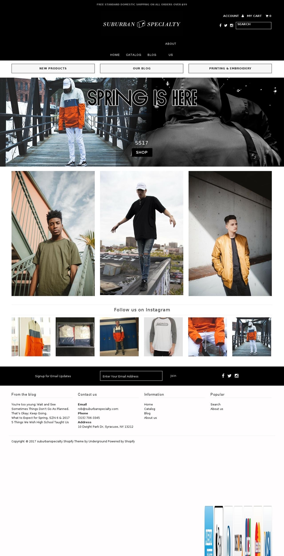 suburbanspecialty.com shopify website screenshot