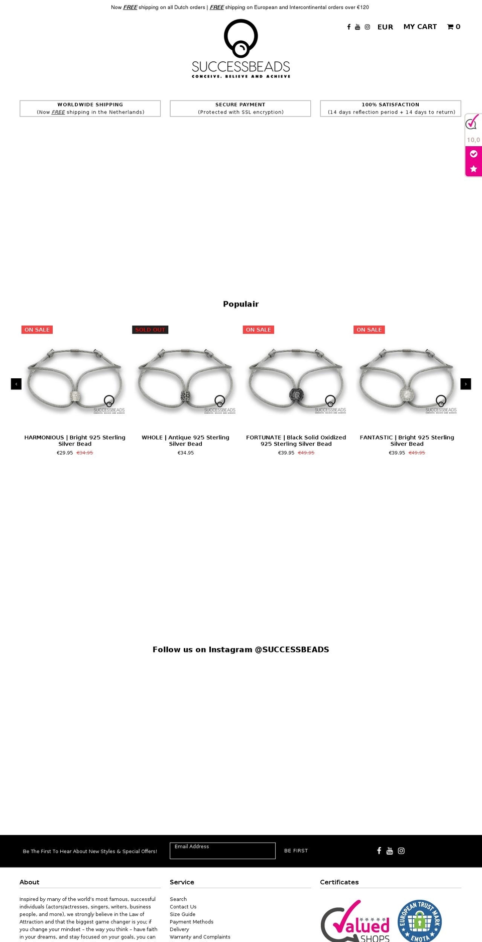 successbeads.com — Shopify storefront screenshot