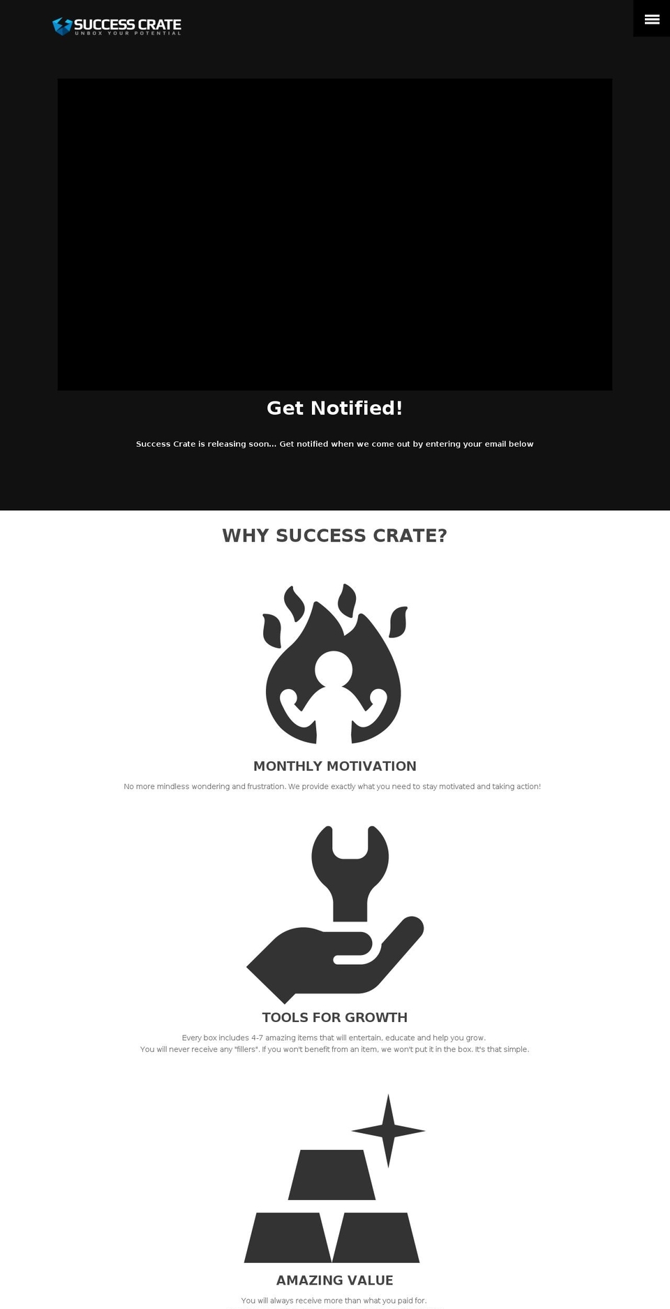 successcrate.com shopify website screenshot