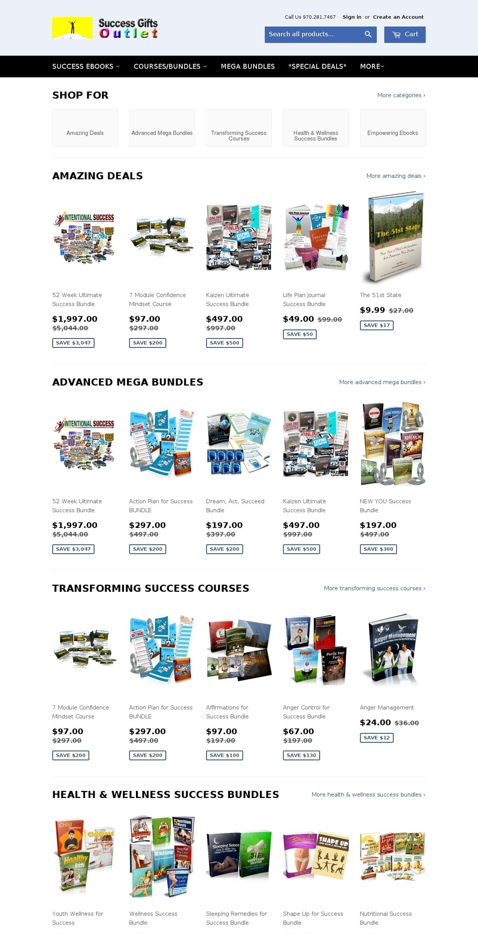 successgiftsoutlet.com shopify website screenshot