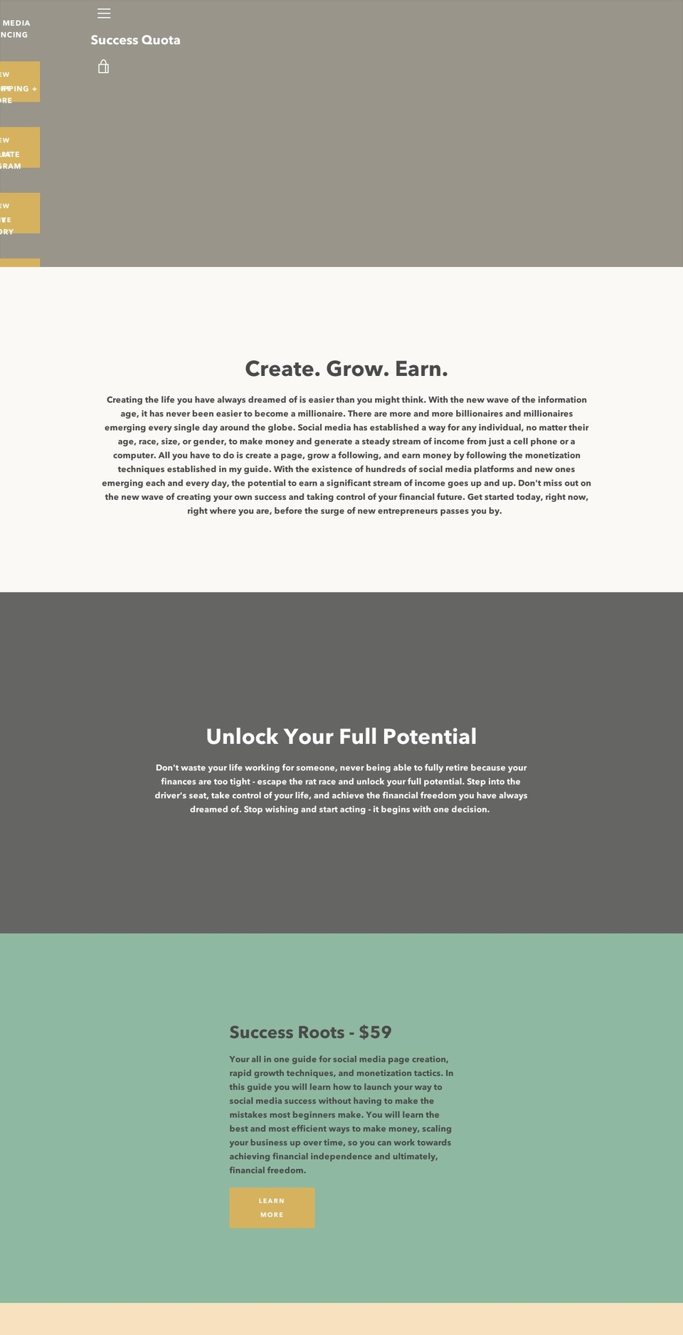 successquota.com — Shopify storefront screenshot