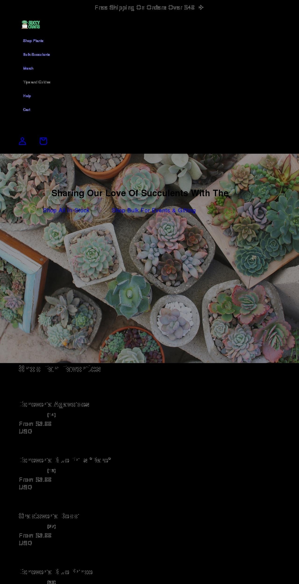 succycrafts.com shopify website screenshot