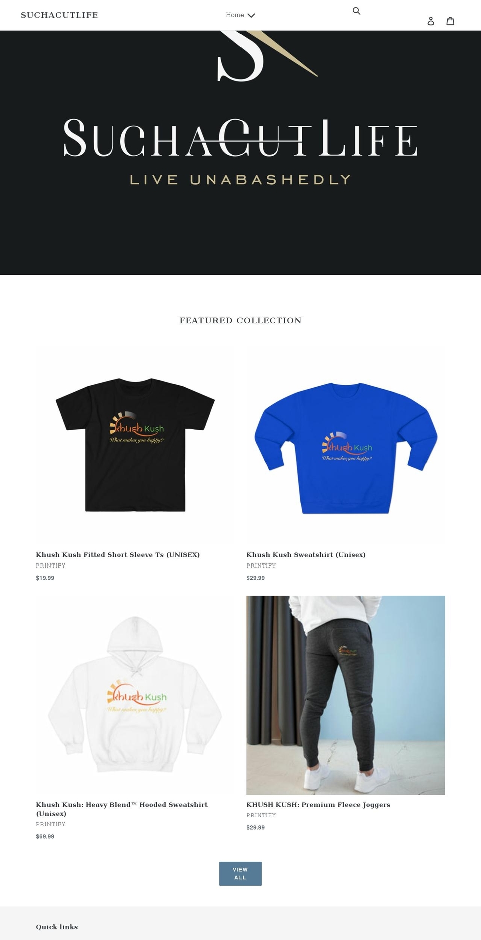 suchacutlife.com shopify website screenshot