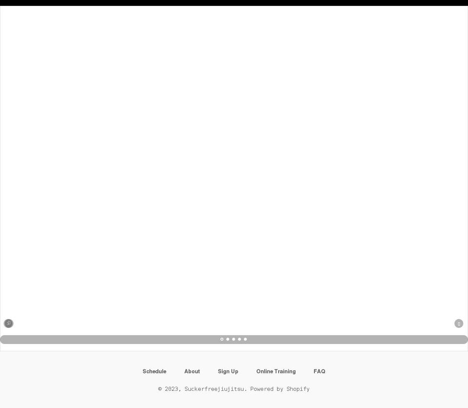 suckerfreejiujitsu.com shopify website screenshot