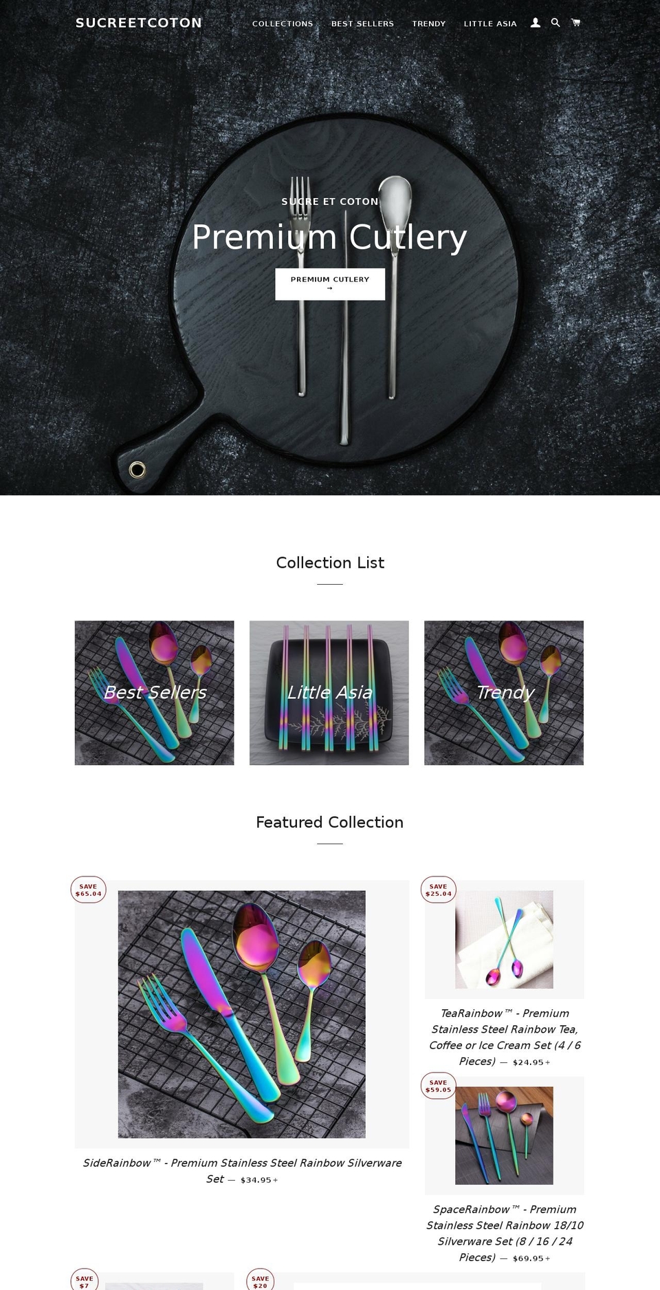 sucreetcoton.net shopify website screenshot