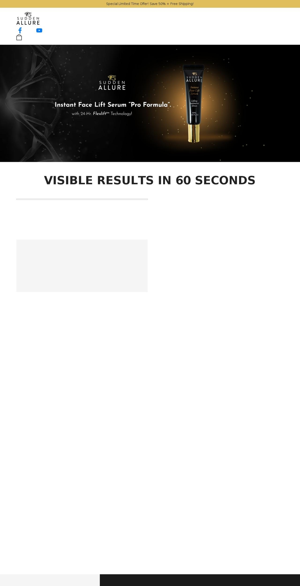 sudden-allure.com shopify website screenshot
