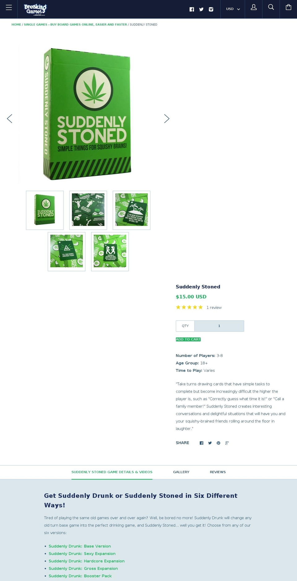 suddenlystoned.com shopify website screenshot