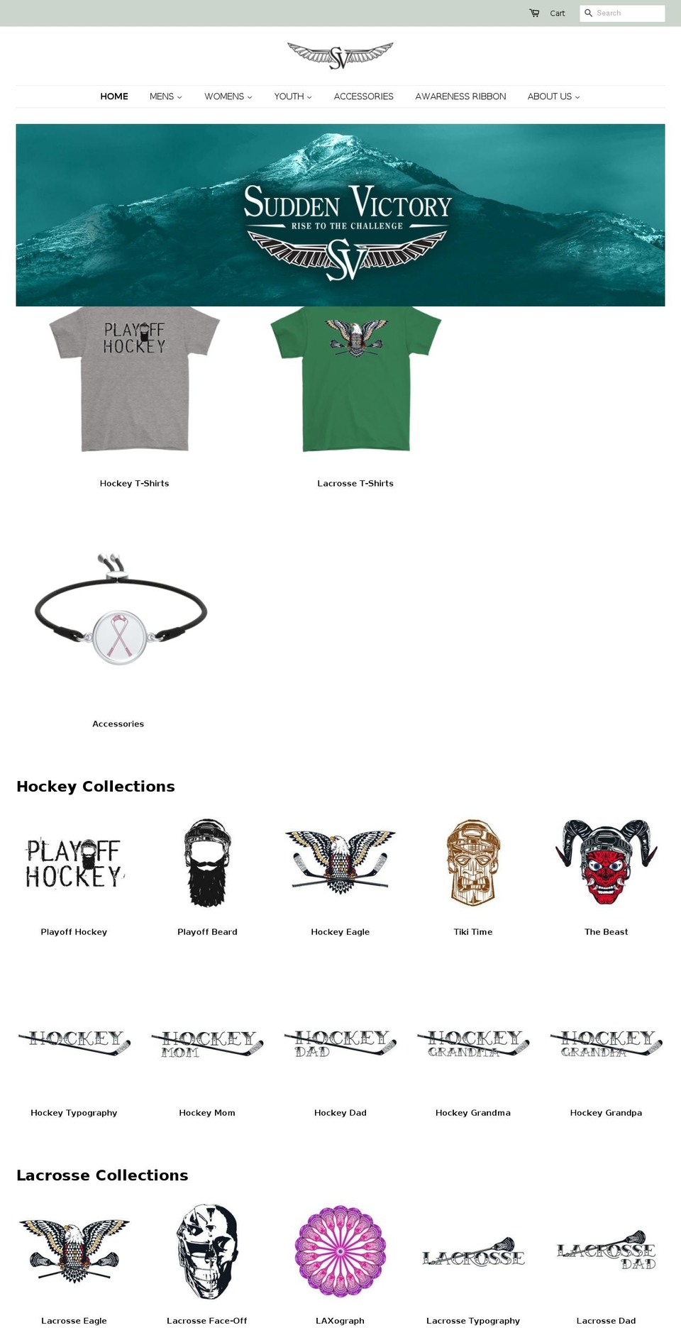suddenvictory.com — Shopify storefront screenshot