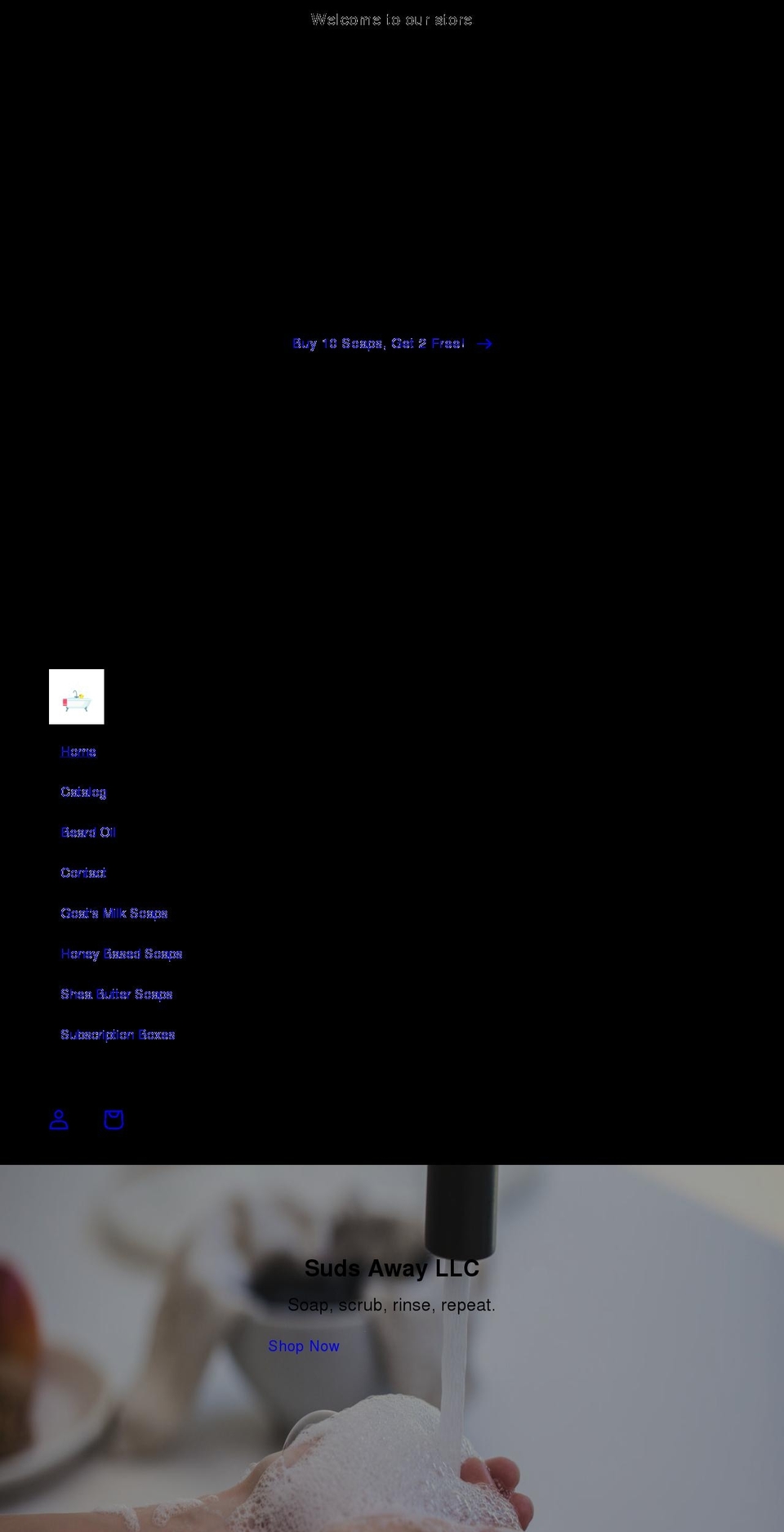sudsaway.com shopify website screenshot