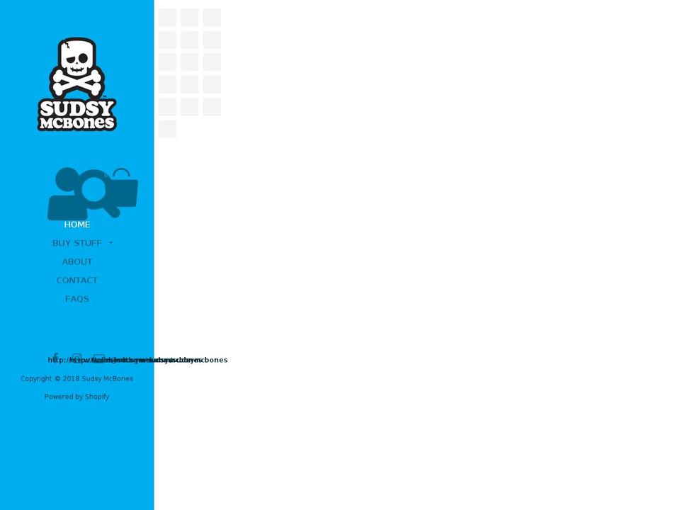 sudsymcbones.com — Shopify storefront screenshot