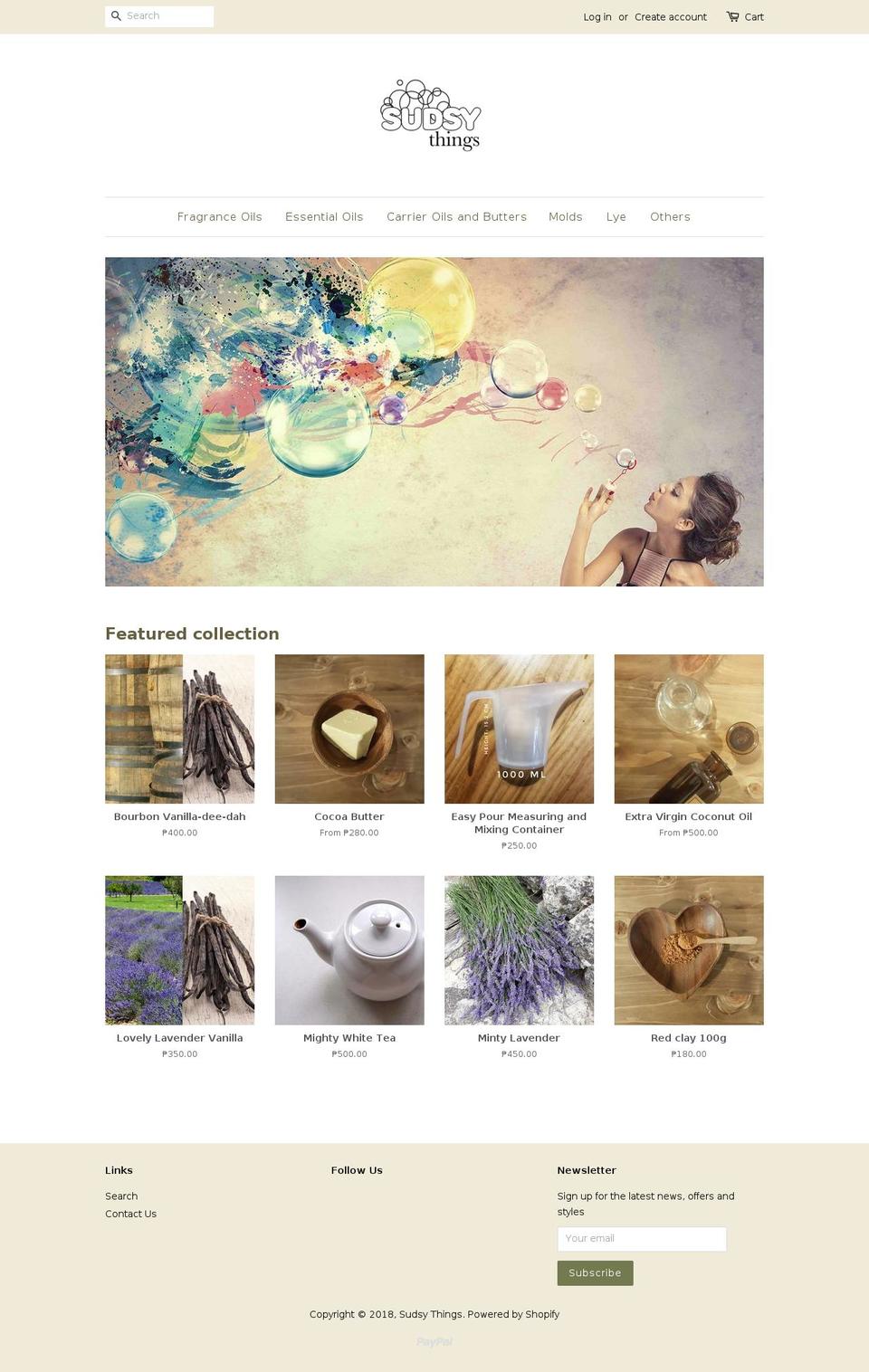 sudsythings.com — Shopify storefront screenshot