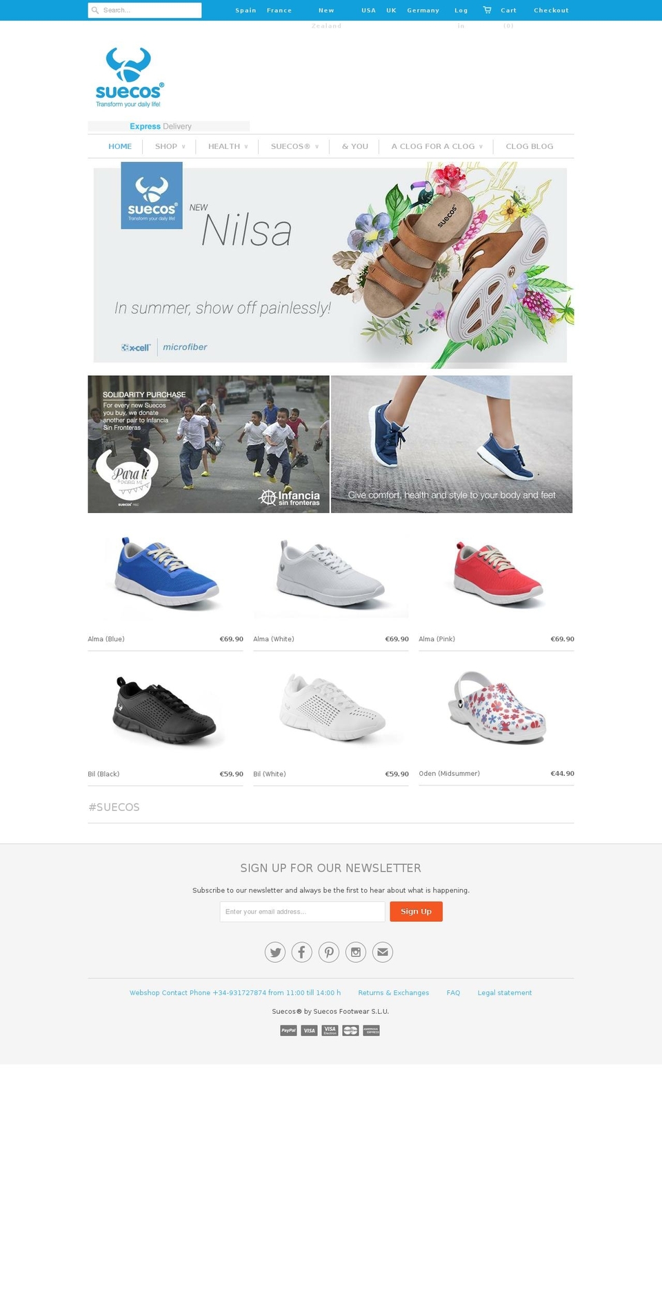 suecos.eu shopify website screenshot