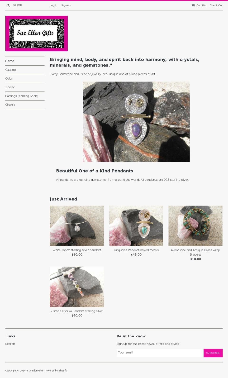 sueellengifts.com — Shopify storefront screenshot