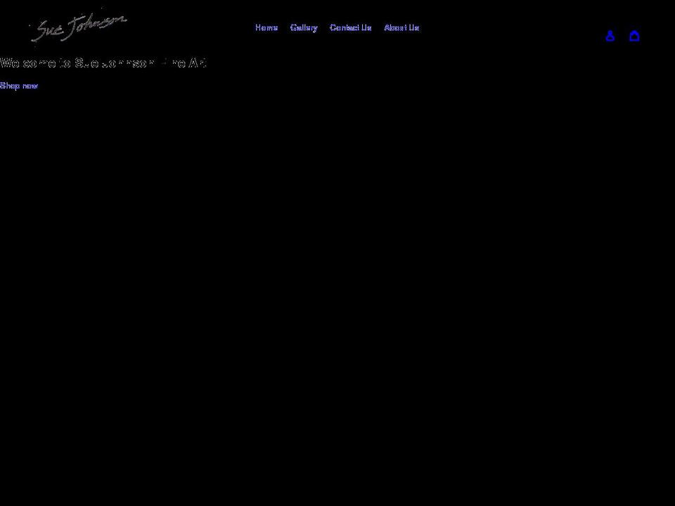 suejohnsonfineart.com shopify website screenshot