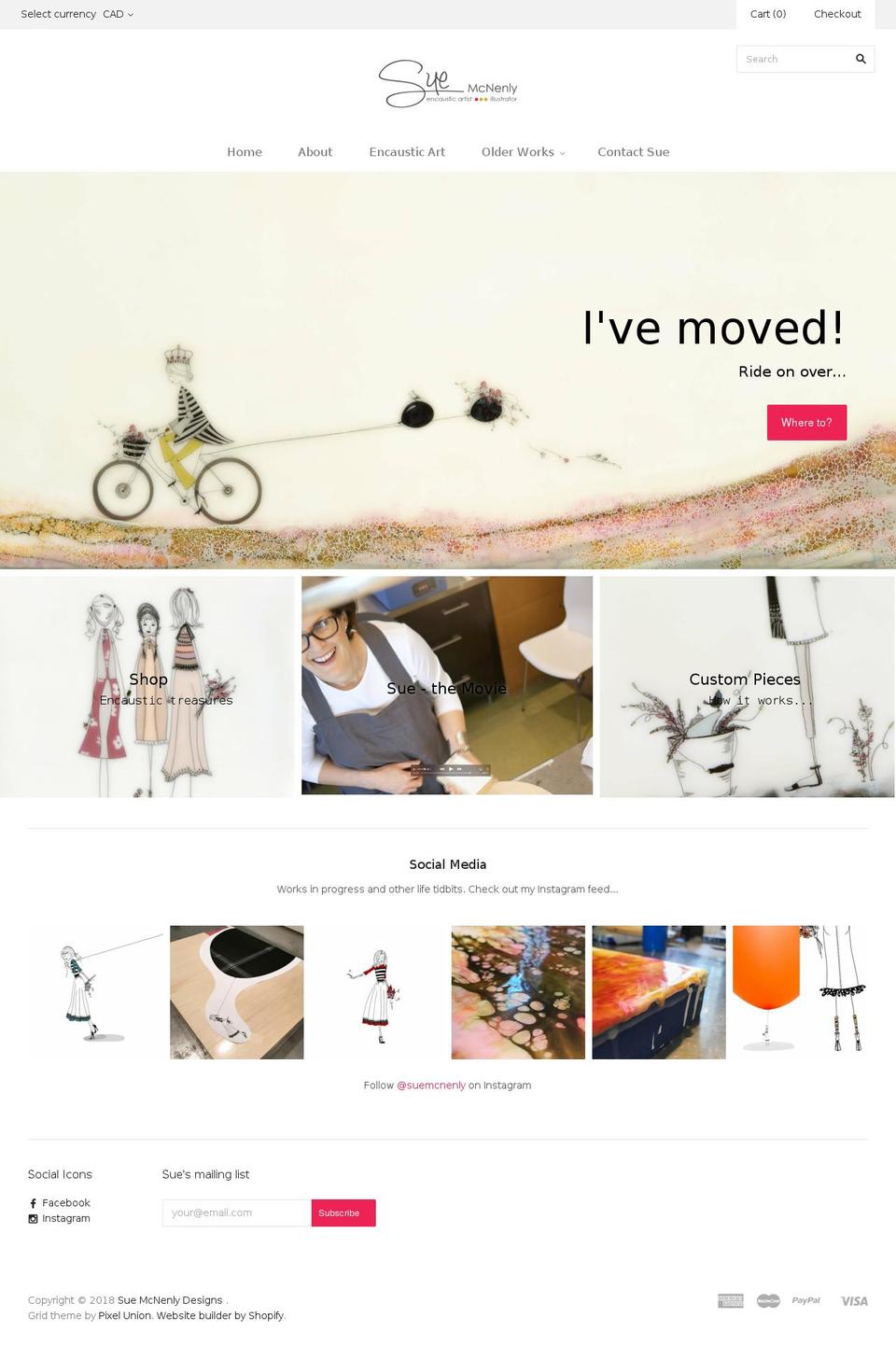 suemcnenly.com — Shopify storefront screenshot