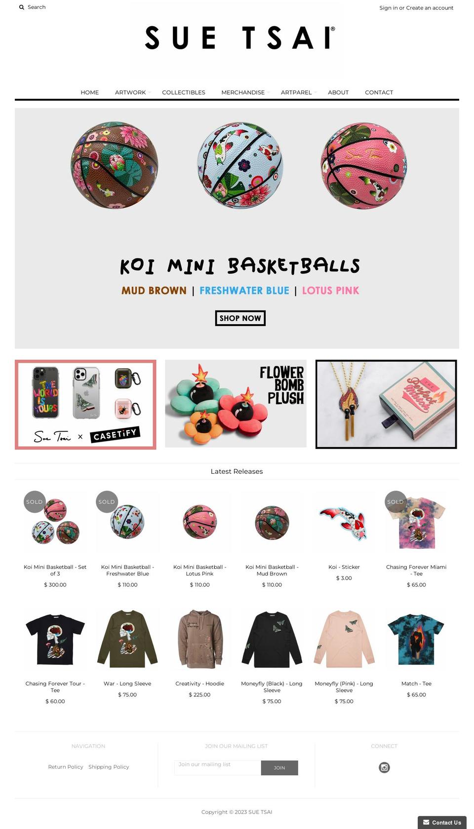 suetsaistudio.com — Shopify storefront screenshot