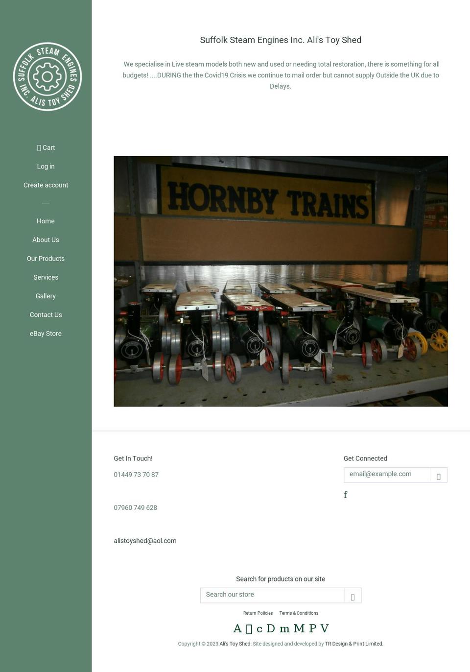 suffolksteamengines.co.uk shopify website screenshot