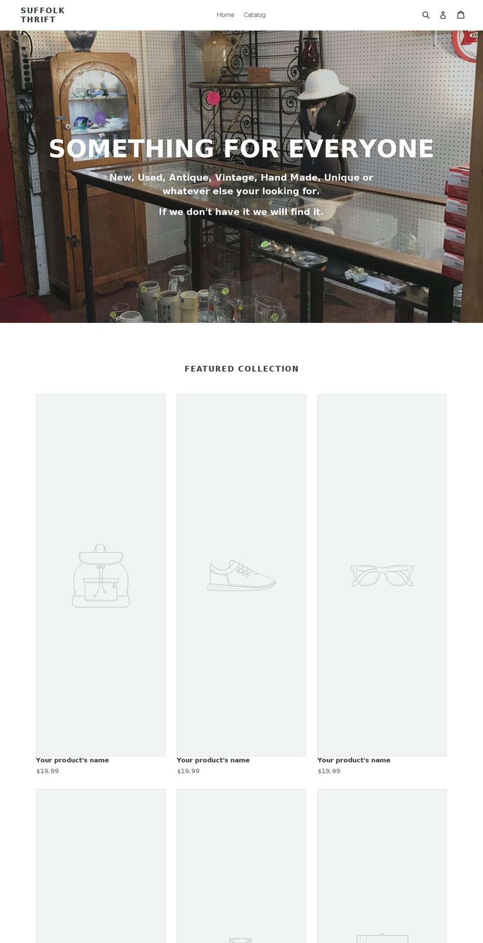 suffolkthrift.com — Shopify storefront screenshot
