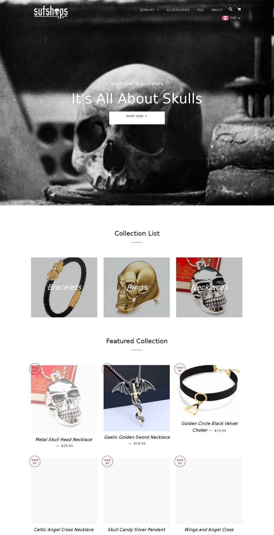 sufshops.com shopify website screenshot