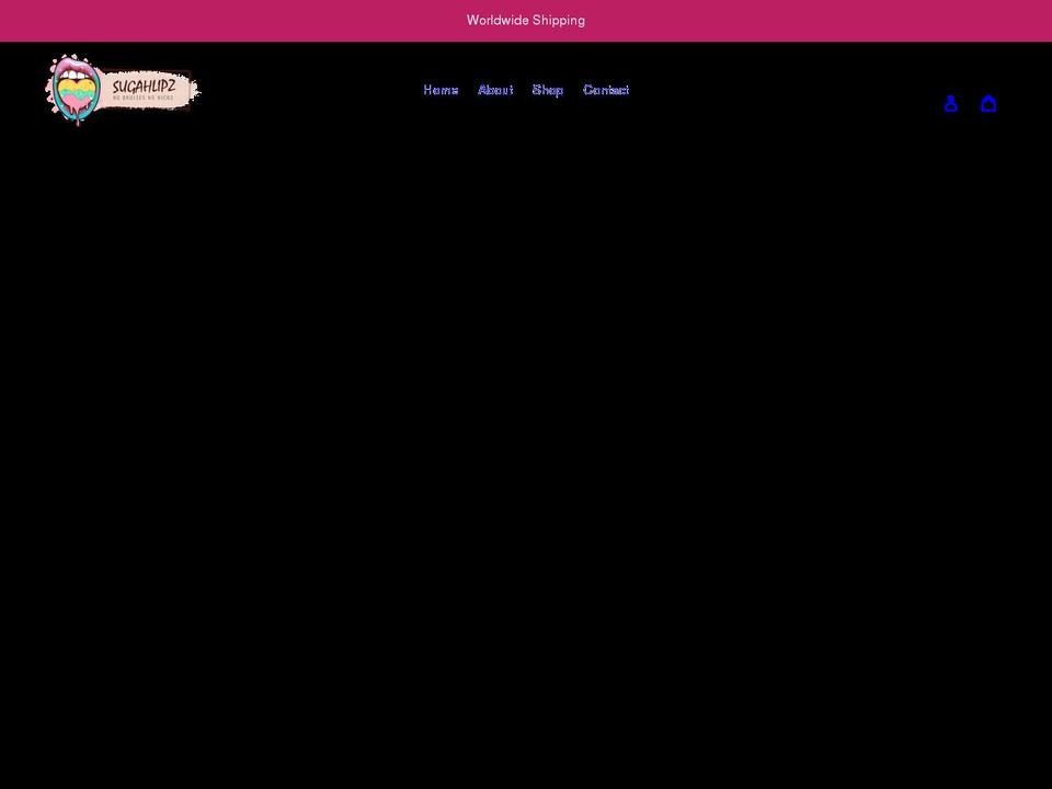 sugahlipz.com shopify website screenshot