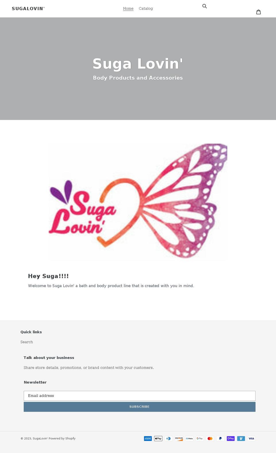 sugalovin.myshopify.com shopify website screenshot