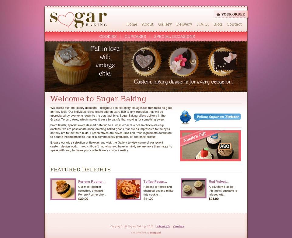 sugar-baking.com shopify website screenshot