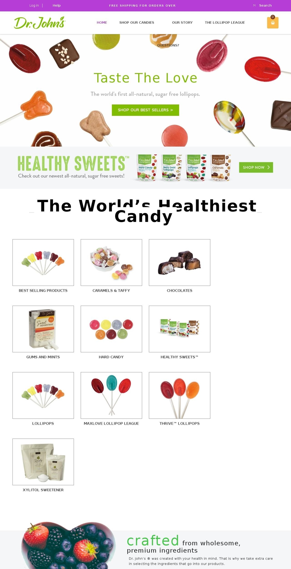 sugar-free-candy.us shopify website screenshot