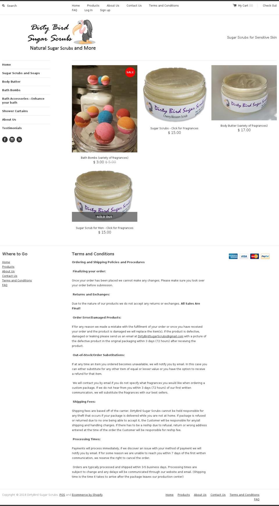 sugar-scrubs.com — Shopify storefront screenshot