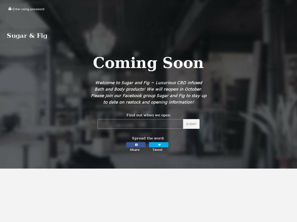 sugarandfig.com — Shopify storefront screenshot