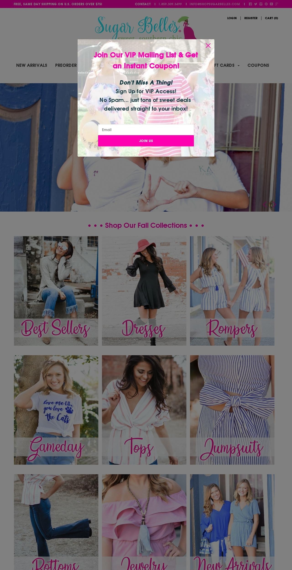 Sugar Belle's Shopify theme site example sugarbellesonline.com