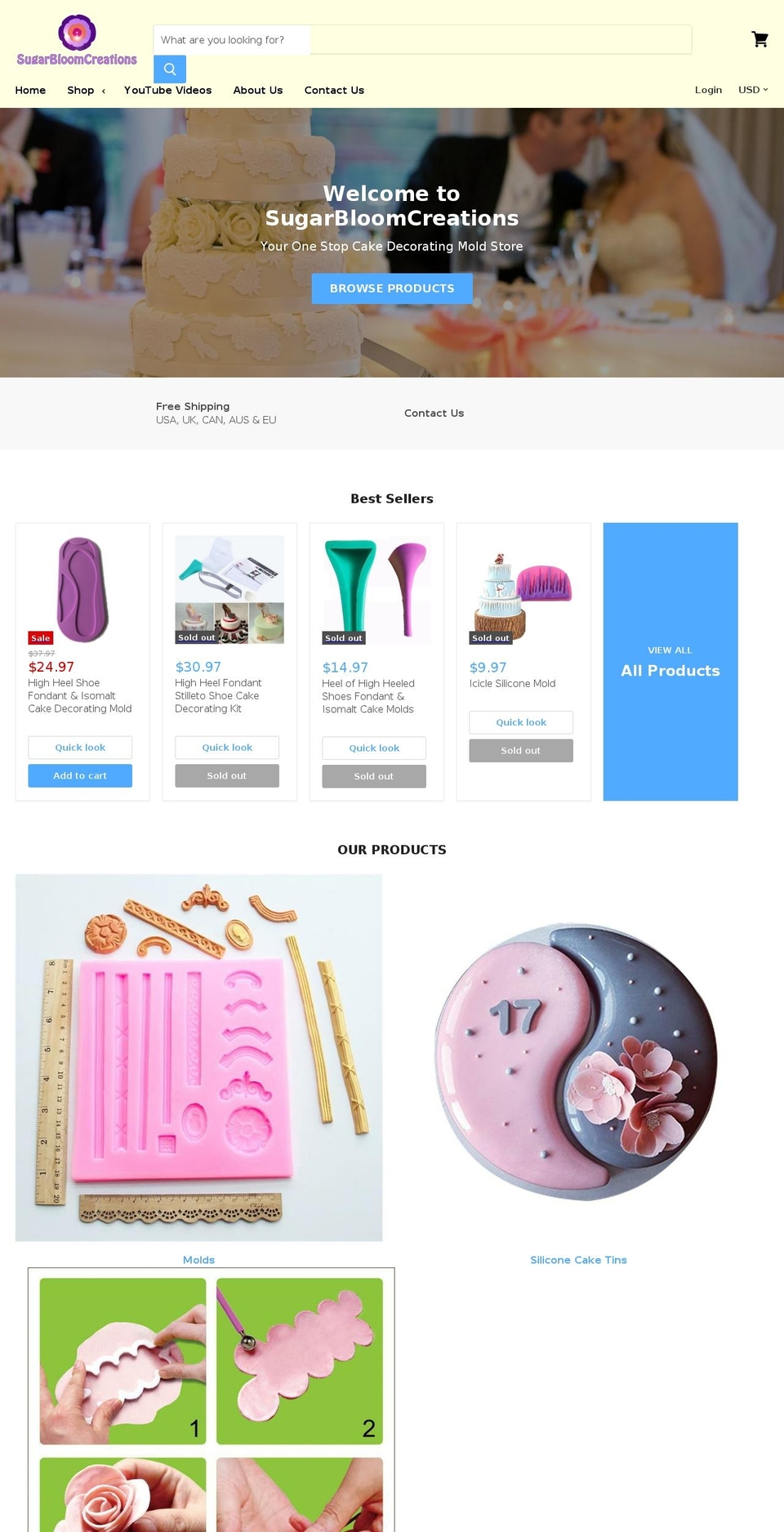 sugarbloomcreations.com shopify website screenshot