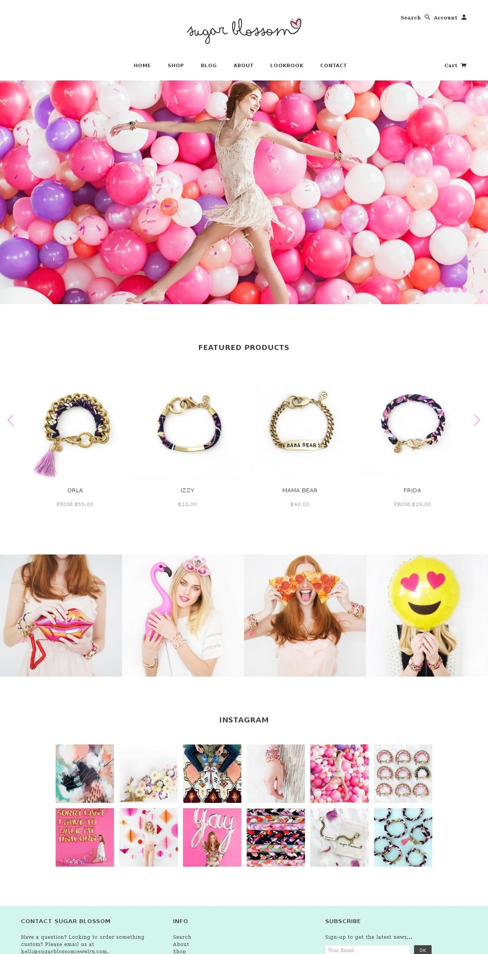 sugarblossomjewelry.com shopify website screenshot