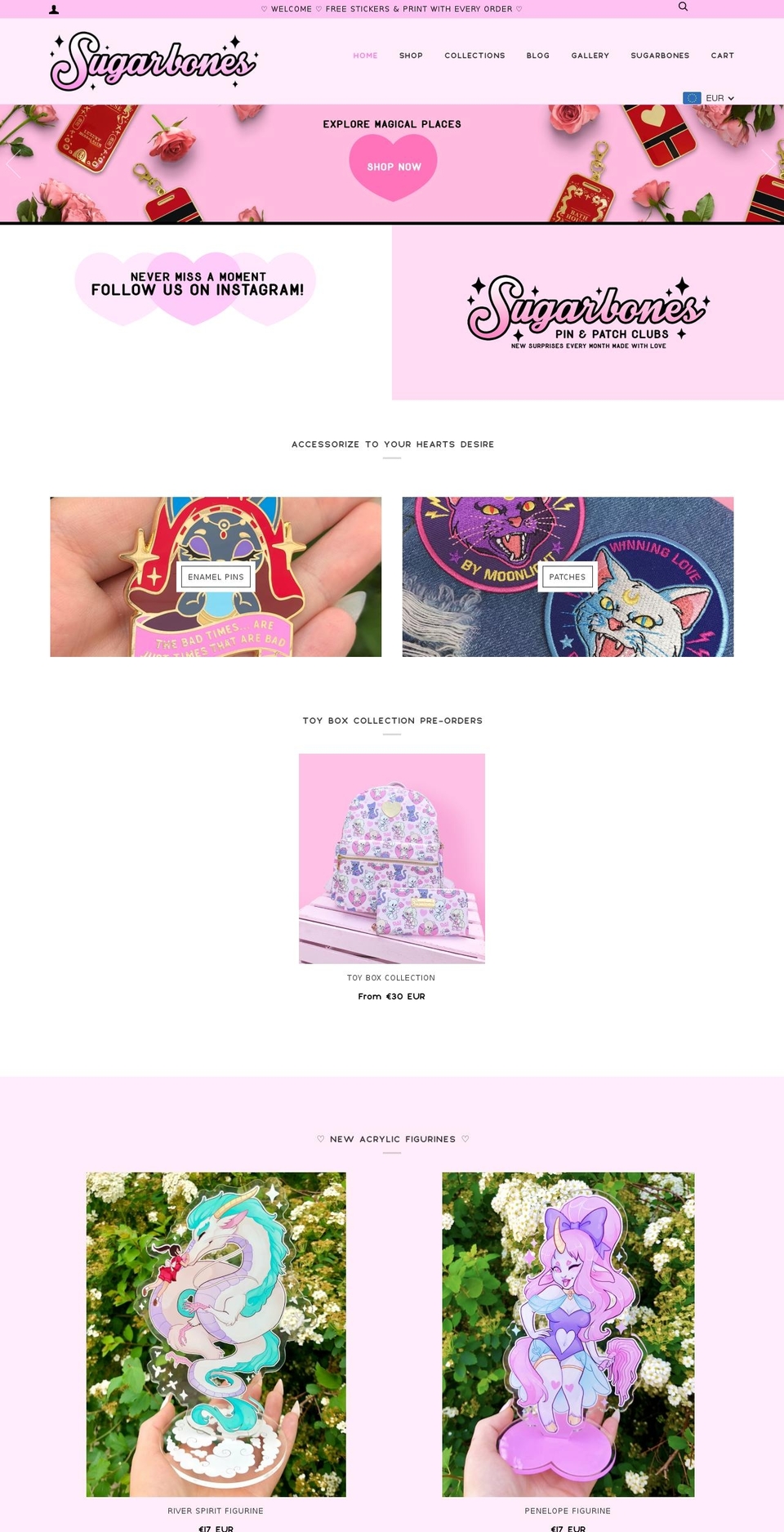 sugarbones.net shopify website screenshot