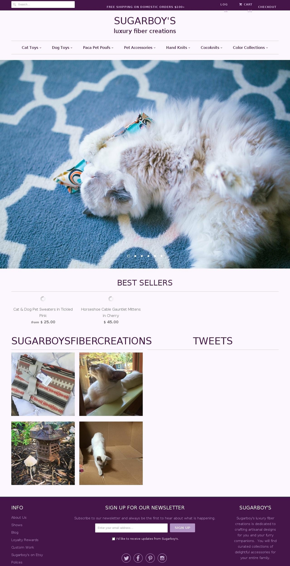 sugarboysfibercreations.com shopify website screenshot
