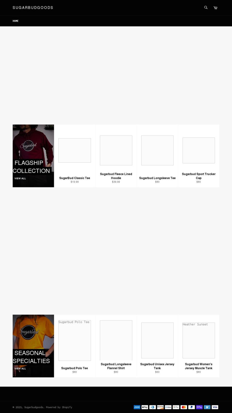 sugarbudclothing.com shopify website screenshot