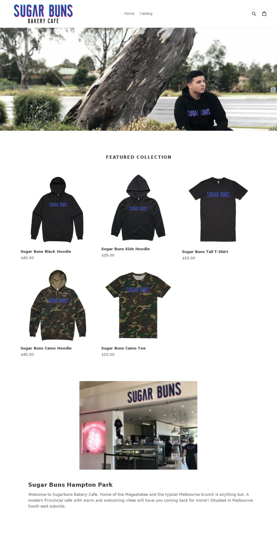 sugarbunsapparel.com — Shopify storefront screenshot
