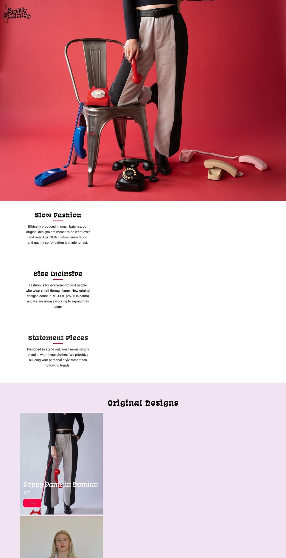 sugarcilantro.com shopify website screenshot